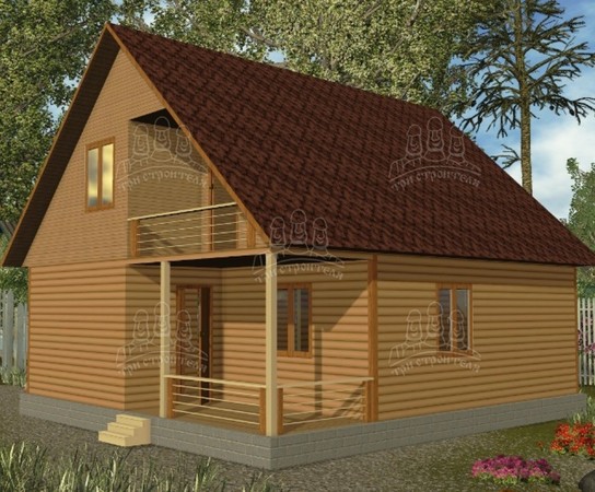 Новый проект дома с террасой и балконом