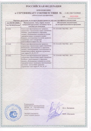 Сертификаты на ДСП
