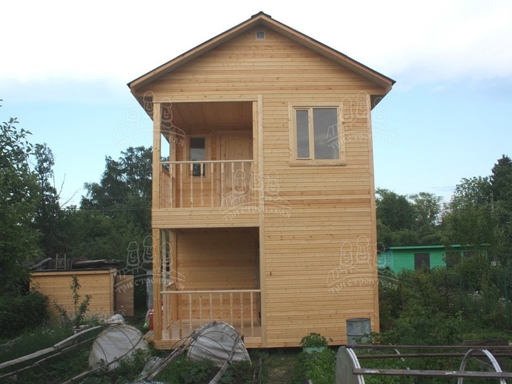 Каркасно-щитовой дом 6.5х4.5 метров