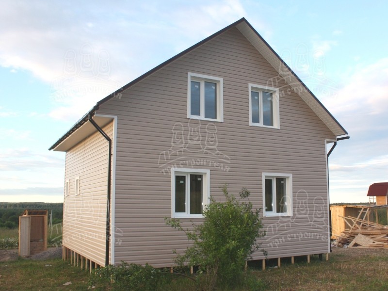 Отделка фасада деревянных домов сайдингом